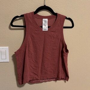 Women's Sleeveless Crop Tank Top in Rust
